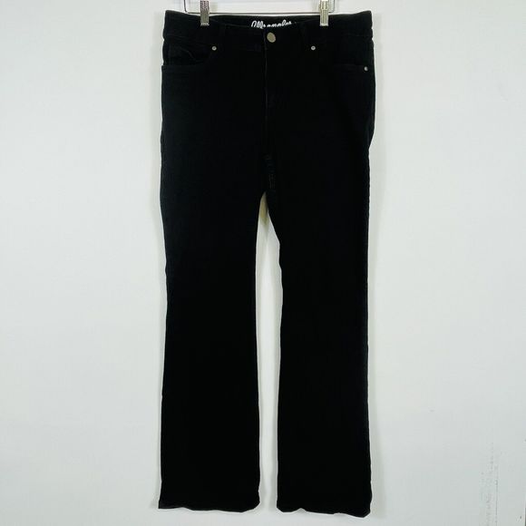 Wrangler Black Dark Wash Bootcut Logo Pockets Denim Jeans Juniors 11 x 32 - Picture 1 of 7